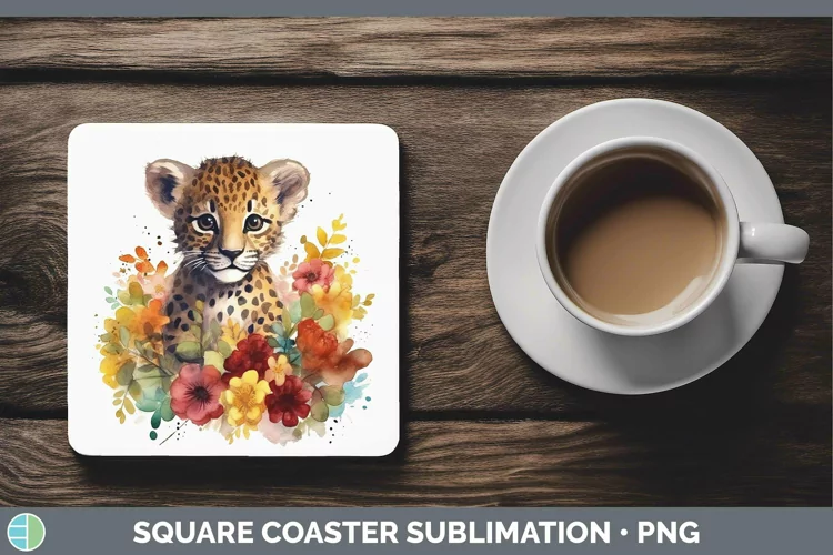 Wild Cats Jaguar Square Coaster Sublimation Coaster Designs