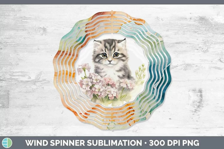 Wild Cats Pallas Cat Wind Spinner Sublimation Spinner Design