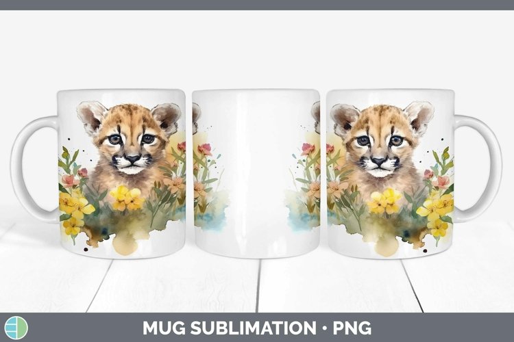 GorgeousWild Cats Mug Wrap design.
