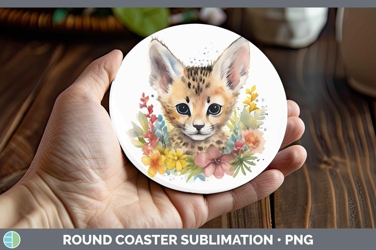 GorgeousWild Cats Round Coaster design.
