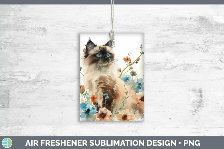 Boho Cat Himalayan Cat Air Freshener Sublimation Car Freshen
