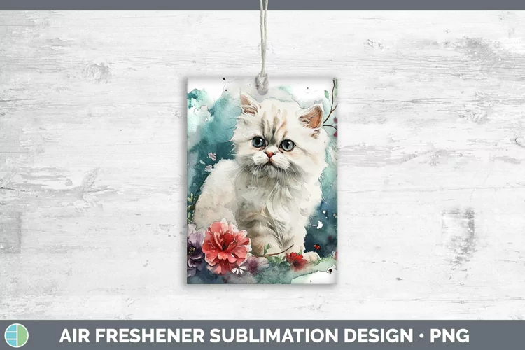 Boho Cat Persian Cat Air Freshener Sublimation Car Freshener