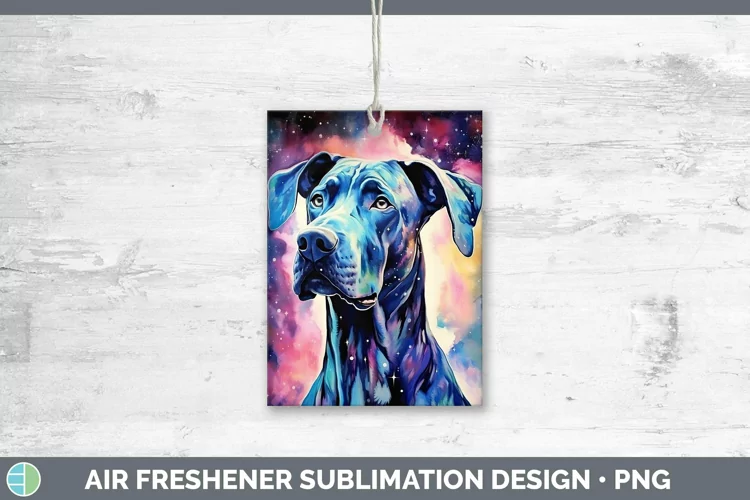 Galaxy Dog Great Dane Air Freshener Sublimation Car Freshene
