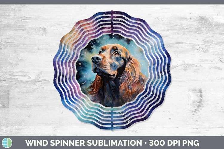 GorgeousGalaxy Dog Wind Spinner design.