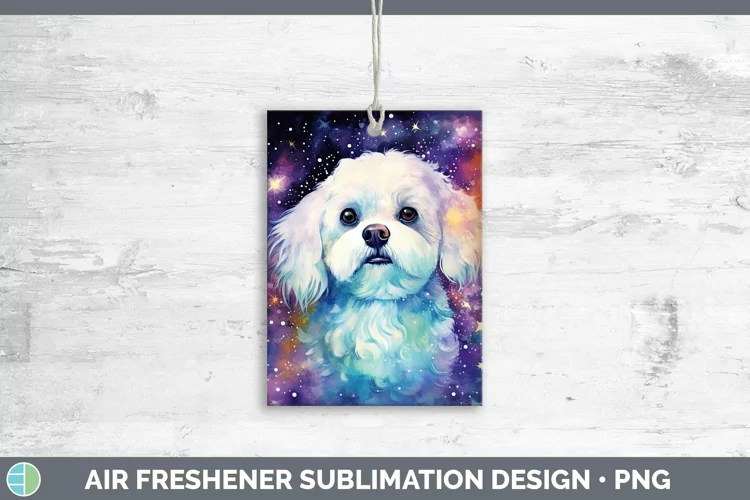 Galaxy Bichon Frise Air Freshener | Sublimation Car Freshene
