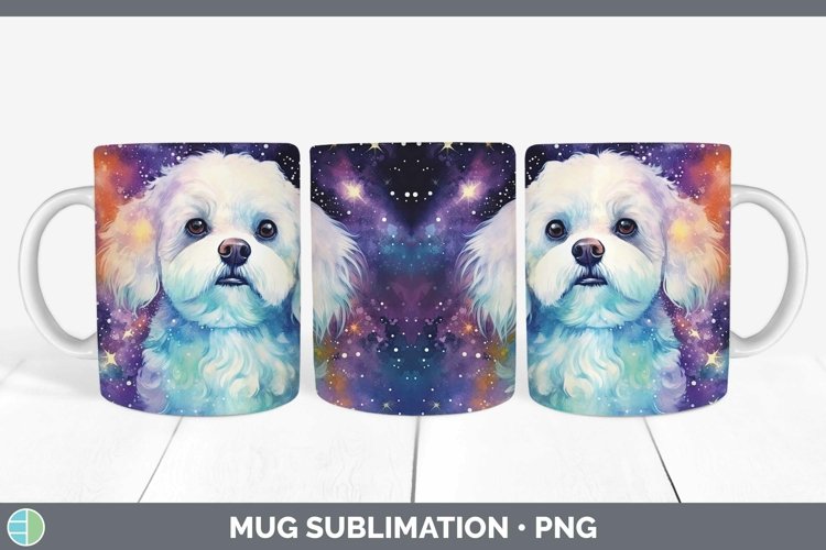 GorgeousGalaxy Dog Mug Wrap design.
