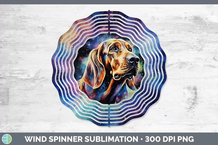 Galaxy Dog Bloodhound Wind Spinner Sublimation Spinner Desig