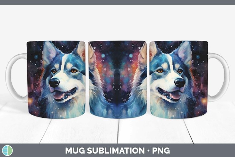 GorgeousGalaxy Dog Mug Wrap design.