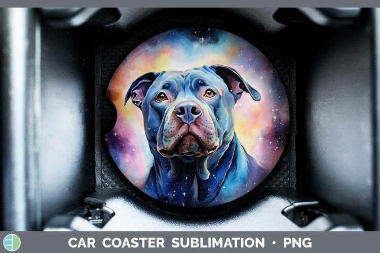 Galaxy Dog Pit Bull Car Coaster Sublimation Coaster Designs