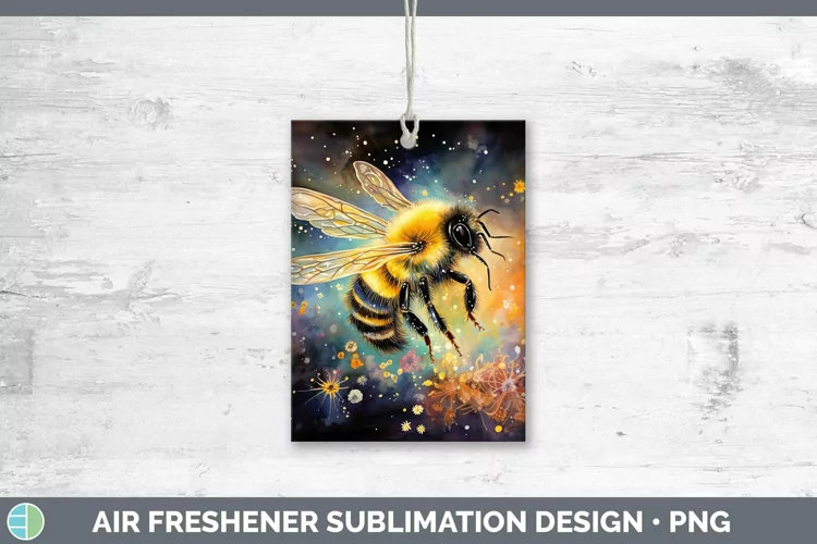 Galaxy Bee Air Freshener Sublimation Car Freshener Designs