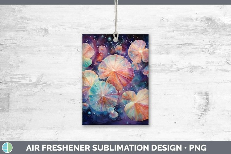 Galaxy Seashell Air Freshener Sublimation Car Freshener Desi example image 1