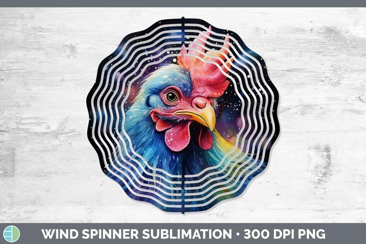 Galaxy Chicken Wind Spinner Sublimation Spinner Designs