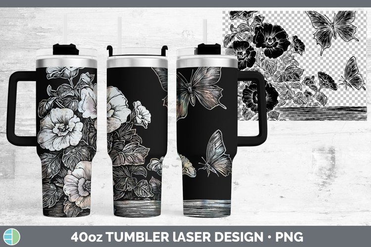 Cottage Flowers Begonia Laser 40oz Tumbler Sublimation Tumbl example image 1