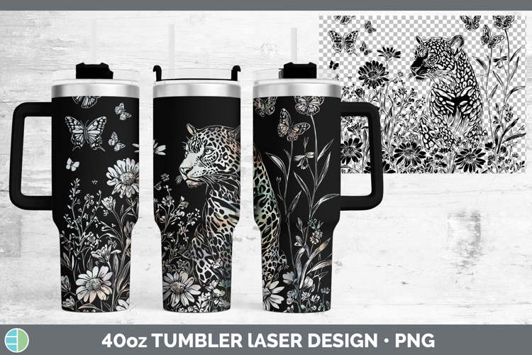 Wildflowers Jaguar Laser 40oz Tumbler Design example image 1