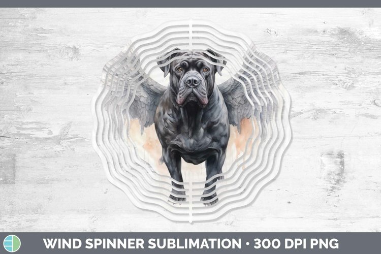 Memorial Watercolor Cane Corso Wind Spinner Sublimation Spin example image 1