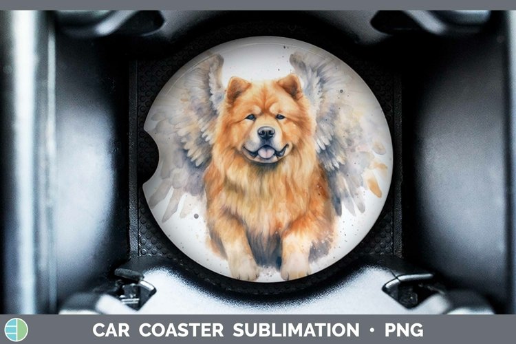 Memorial Watercolor Chow Chow Car Coaster Sublimation Coaste example image 1