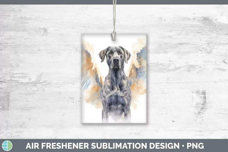Memorial Watercolor Great Dane Air Freshener Sublimation Car