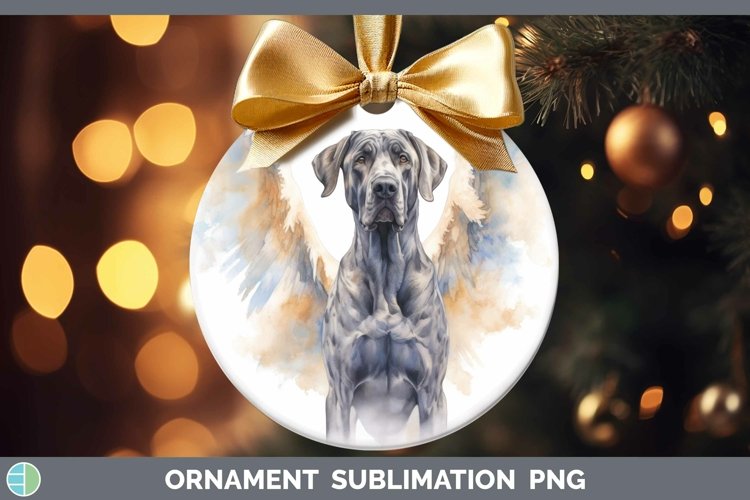 Memorial Watercolor Great Dane Ornament Sublimation Bauble D