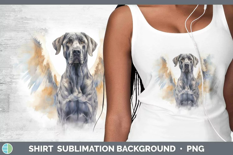 Memorial Watercolor Great Dane Shirt Sublimation Sublimation