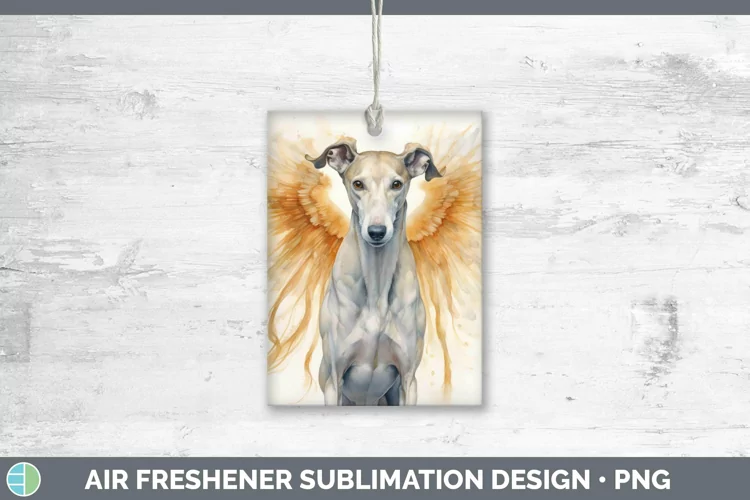 Memorial Watercolor Greyhound Air Freshener Sublimation Car