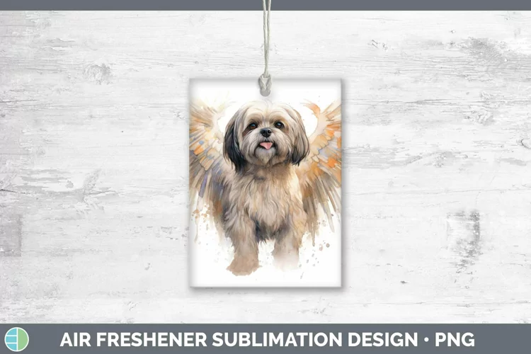 Memorial Watercolor Lhasa Apso Air Freshener Sublimation Car