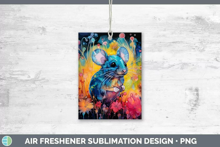 Neon Mouse Air Freshener Sublimation Car Freshener Designs