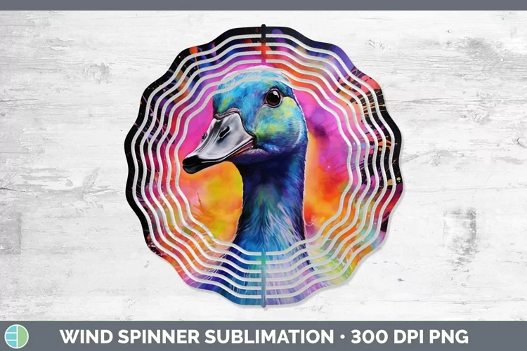 Neon Goose Wind Spinner Sublimation Spinner Designs