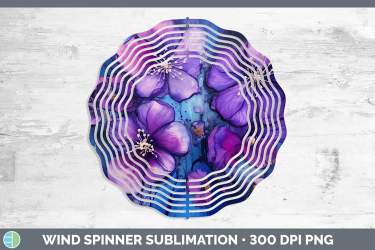 Neon Violet Wind Spinner | Sublimation Spinner Designs