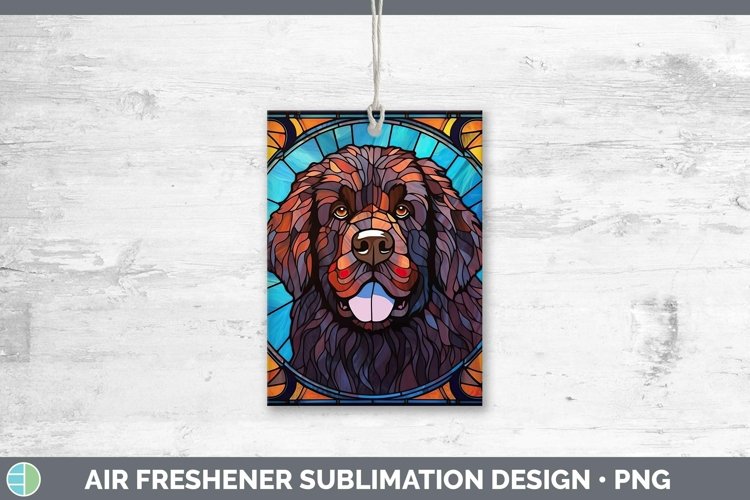 Stained Glass Newfoundland Air Freshener Sublimation Car Fre example image 1