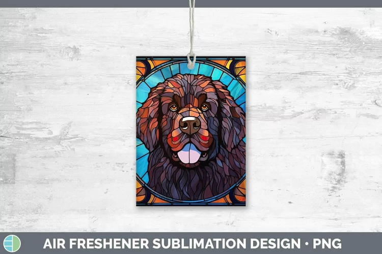 Stained Glass Newfoundland Air Freshener Sublimation Car Fre