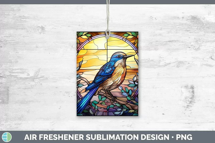Stained Glass Bird Mockingbird Air Freshener Sublimation Car