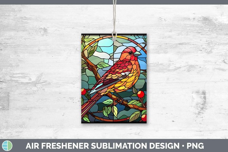 GorgeousStained Glass Bird Air Freshener design.