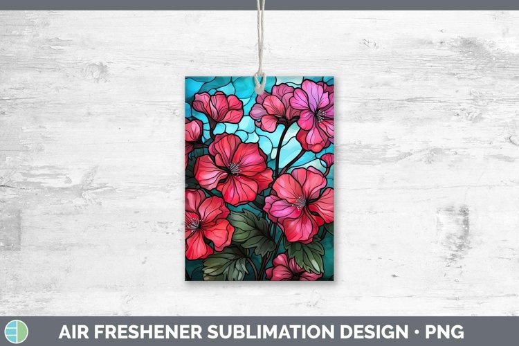 GorgeousStained Glass Flowers Air Freshener design.