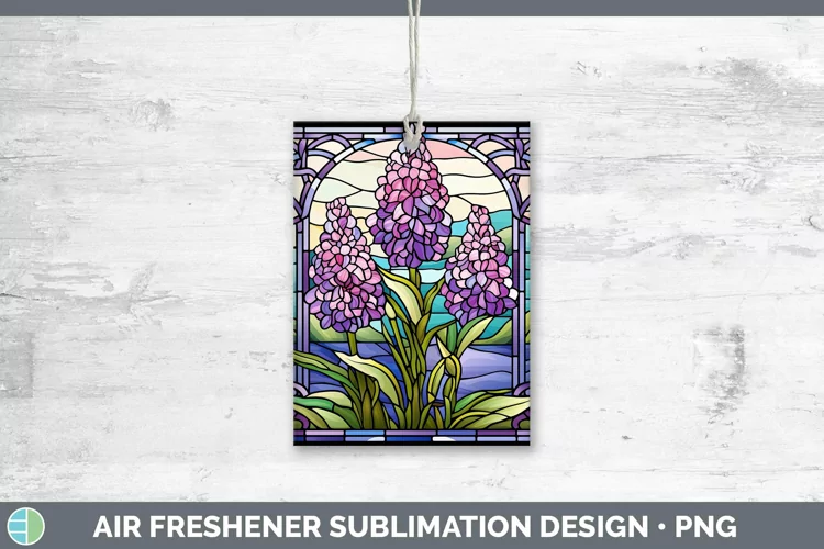 Stained Glass Flowers Hyacinth Air Freshener Sublimation Car