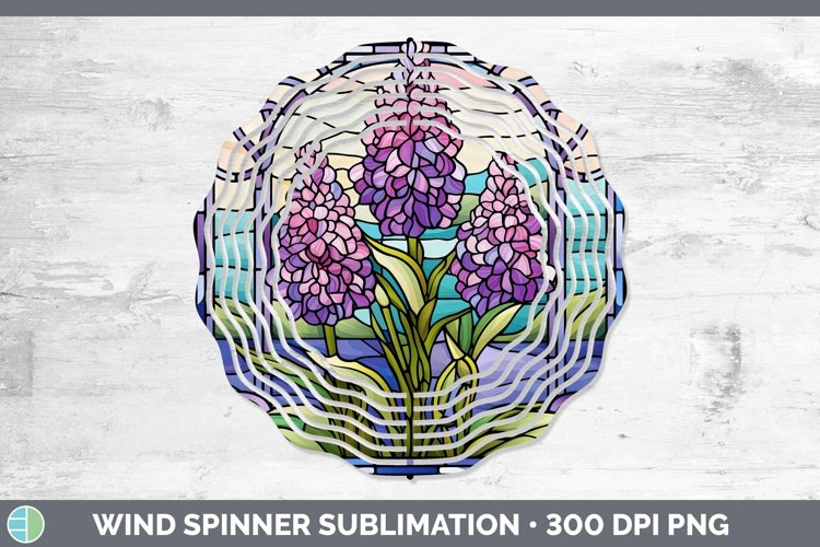 GorgeousStained Glass Flowers Wind Spinner design.