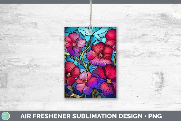 Stained Glass Flowers Petunia Air Freshener Sublimation Car