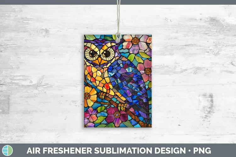 Stained Glass Owl Air Freshener Sublimation Car Freshener De