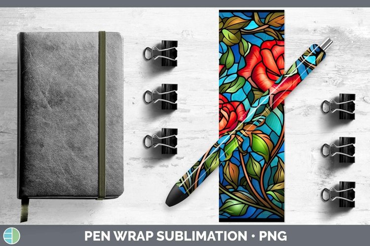 GorgeousStained Glass Pen Wrap design.