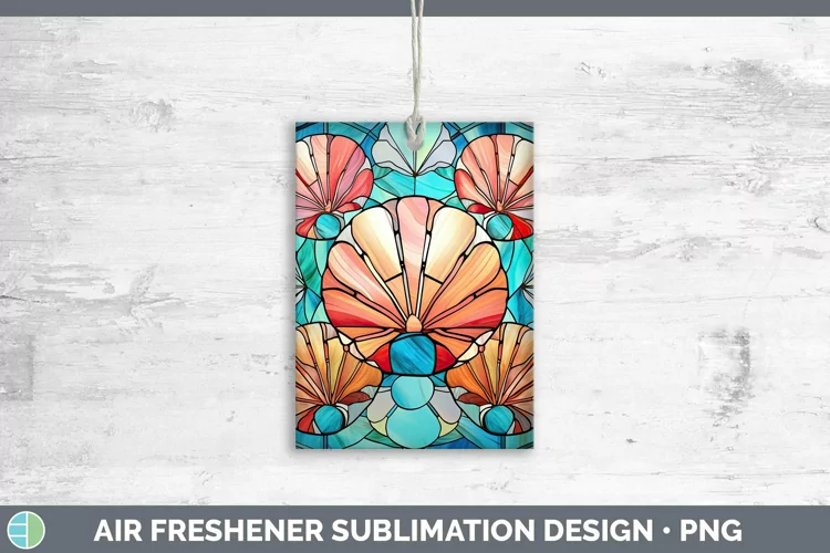 Stained Glass Seashell Air Freshener Sublimation Car Freshen