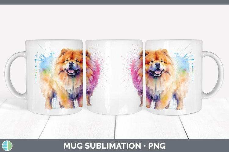 GorgeousRainbow Dog Mug Wrap design.