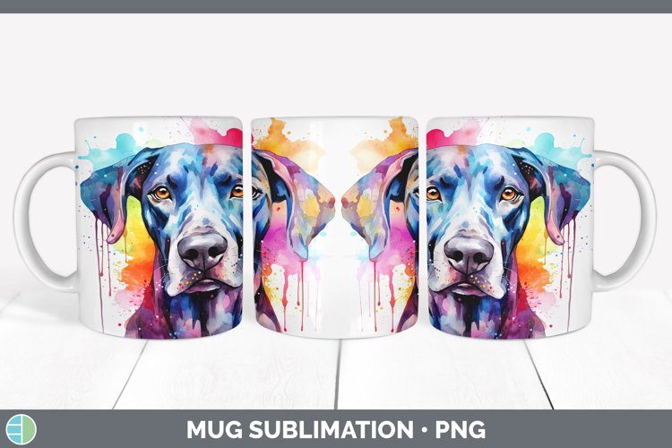 GorgeousRainbow Dog Mug Wrap design.