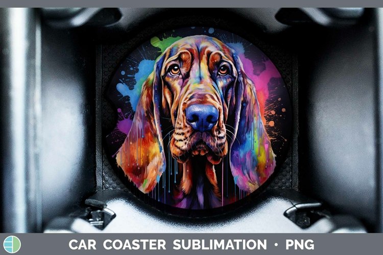 GorgeousRainbow Dog Car Coaster design.