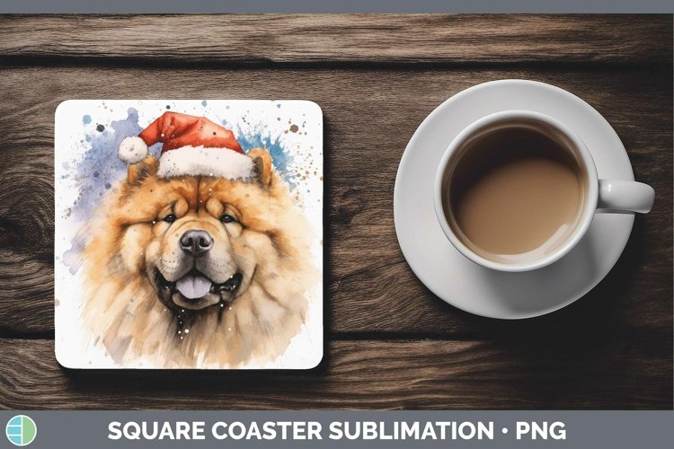 GorgeousSanta Hat Square Coaster design.