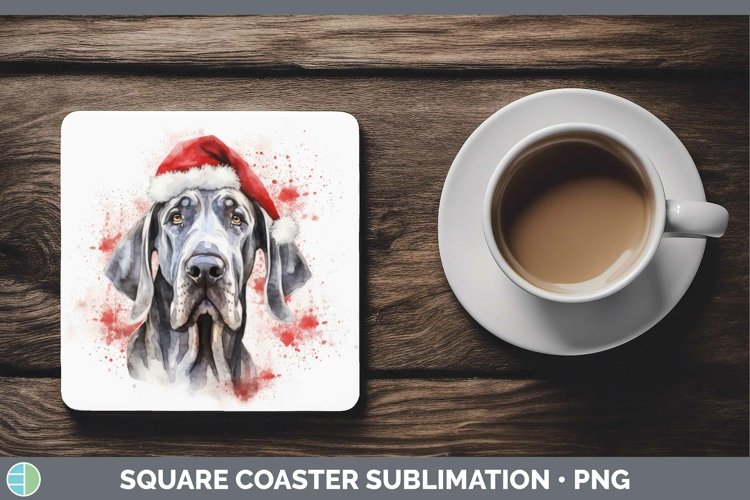 GorgeousSanta Hat Square Coaster design.