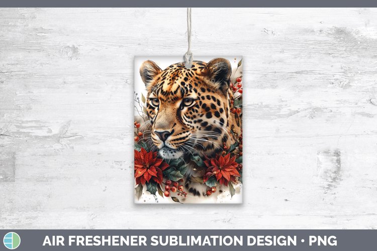 Christmas Leopard Air Freshener Sublimation Car Freshener De example image 1