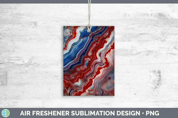 Patriotic Agate Air Freshener | Sublimation Car Freshener De