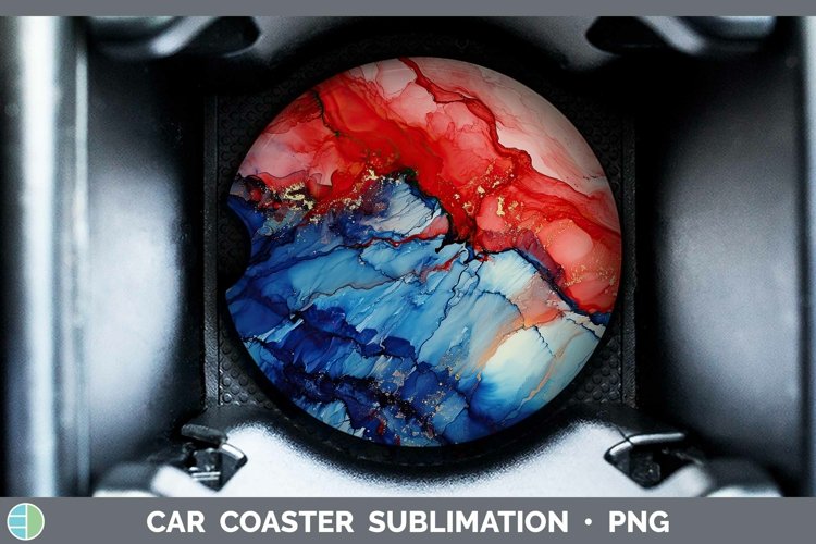 GorgeousPatriotic Car Coaster design.