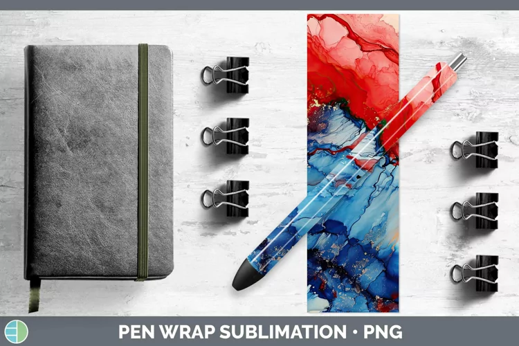 Patriotic Alcohol Ink Pen Wrap | Sublimation Epoxy Pen Desig