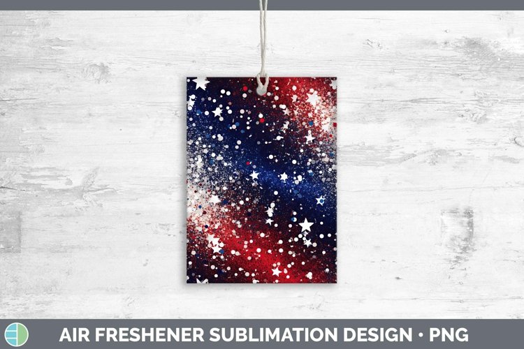 Patriotic Glitter Air Freshener | Sublimation Car Freshener