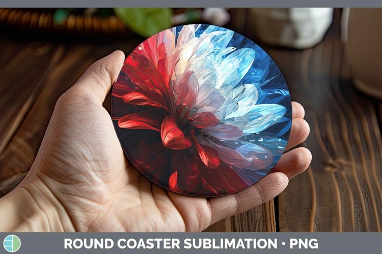 GorgeousPatriotic Round Coaster design.